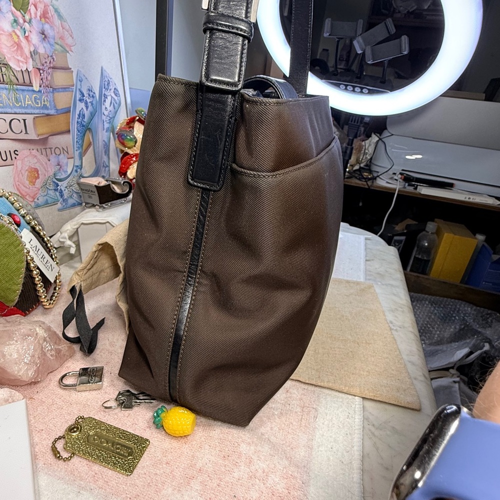 Coach vtg Brown Mercer Shoulder Bag - Picture 4 of 13